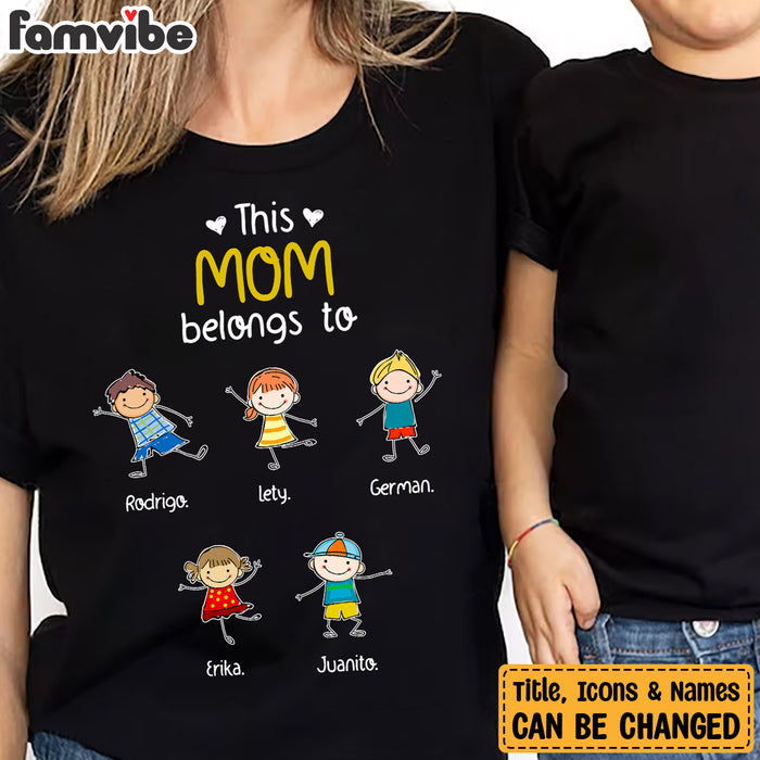Personalized This Mom Belongs To T Shirt AG104 30O34 1