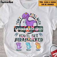 Personalized Mom Dinosaur T Shirt FB105 24O36 thumb 1