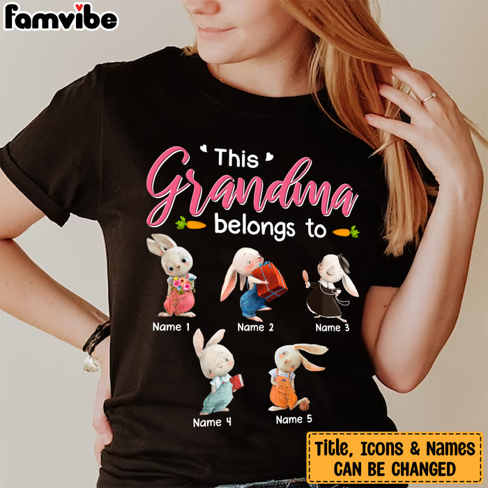 Personalized Grandma Easter Bunny T Shirt FB281 24O36 1