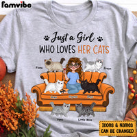 Personalized Just A Girl Who Loves Her Cats Shirt - Hoodie - Sweatshirt 23883 thumb 1