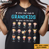 Personalized God Made Grandkids For Grandma Grandpa T Shirt JN101 25O58 thumb 1