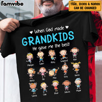 Personalized God Made Grandkids For Grandma Grandpa T Shirt JN101 25O58 thumb 1