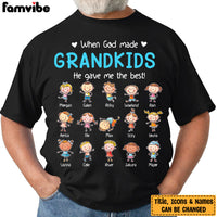 Personalized God Made Grandkids For Grandma Grandpa T Shirt JN101 25O58 thumb 1
