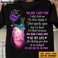 Personalized Butterflies Memorial Mom Dad T Shirt MR162 30O47 thumb 1
