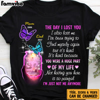 Personalized Butterflies Memorial Mom Dad T Shirt MR162 30O47 thumb 1