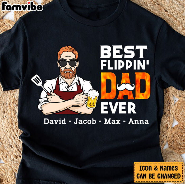Personalized BBQ Flipping Dad T Shirt MY121 85O28 1