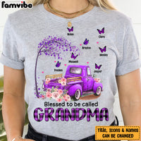 Personalized Grandma Mom Butterfly T Shirt MY51 73O58 thumb 1