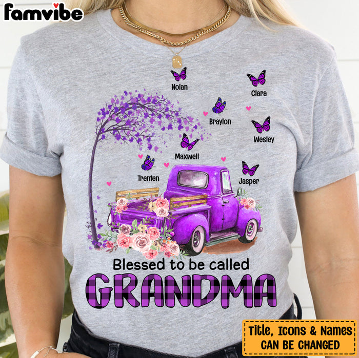 Personalized Grandma Mom Butterfly T Shirt MY51 73O58 1