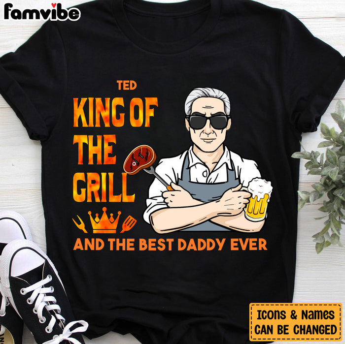 Personalized Dad King Of The Grill BBQ T Shirt MY92 32O28 1