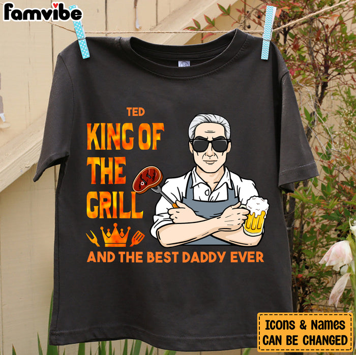 Personalized Dad King Of The Grill BBQ T Shirt MY92 32O28 1