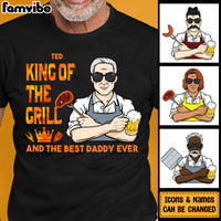 Personalized Dad King Of The Grill BBQ T Shirt MY92 32O28 thumb 1