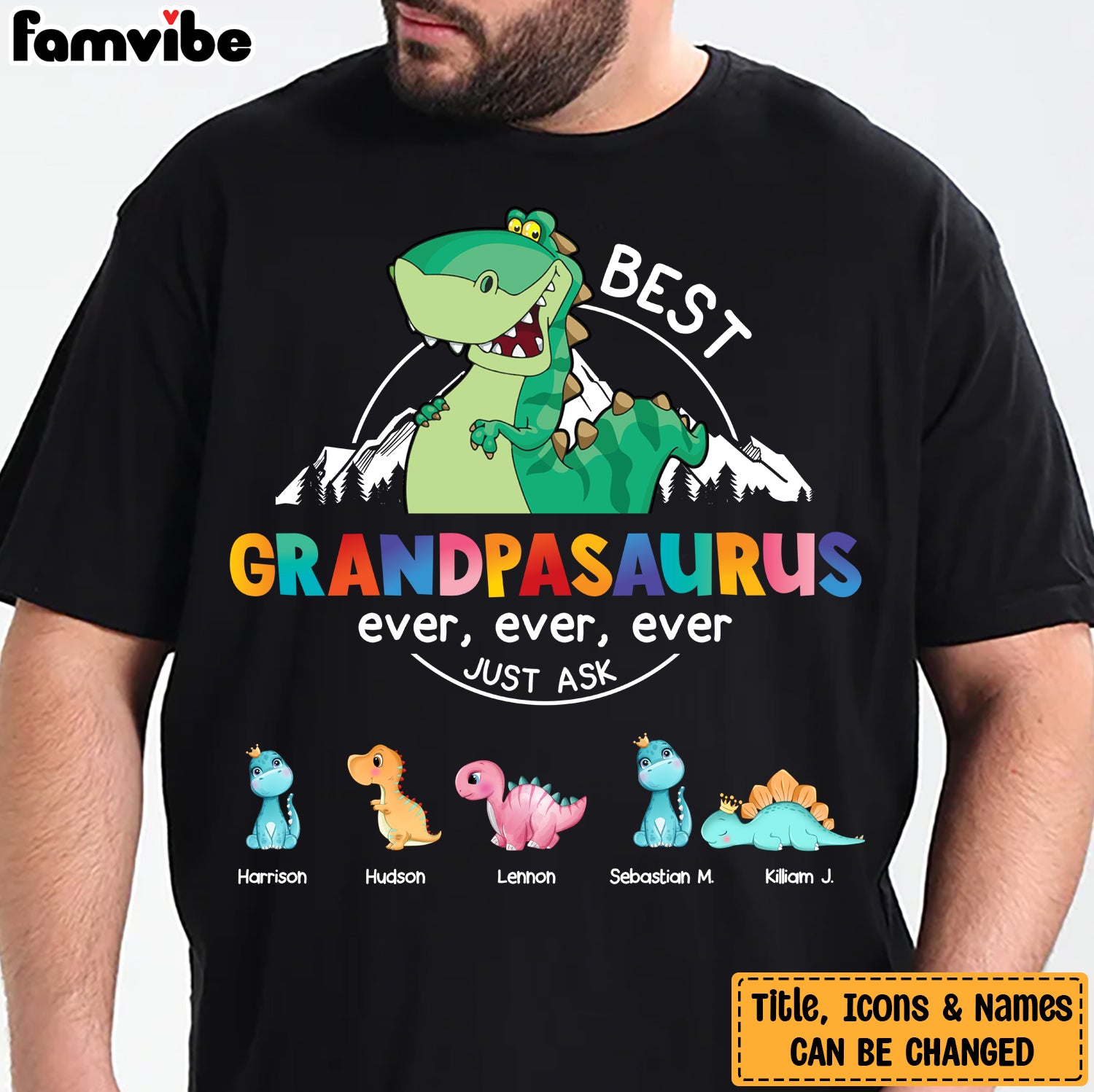 Personalized Gift For Papasaurus Shirt 23752 Primary Mockup