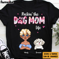 Personalized Rockin' The Dog Mom Life Shirt - Hoodie - Sweatshirt 23977 thumb 1