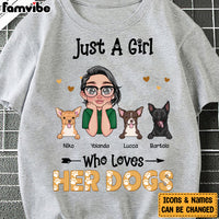 Personalized Just A Girl Who Loves Her Dogs Shirt - Hoodie - Sweatshirt 24003 thumb 1