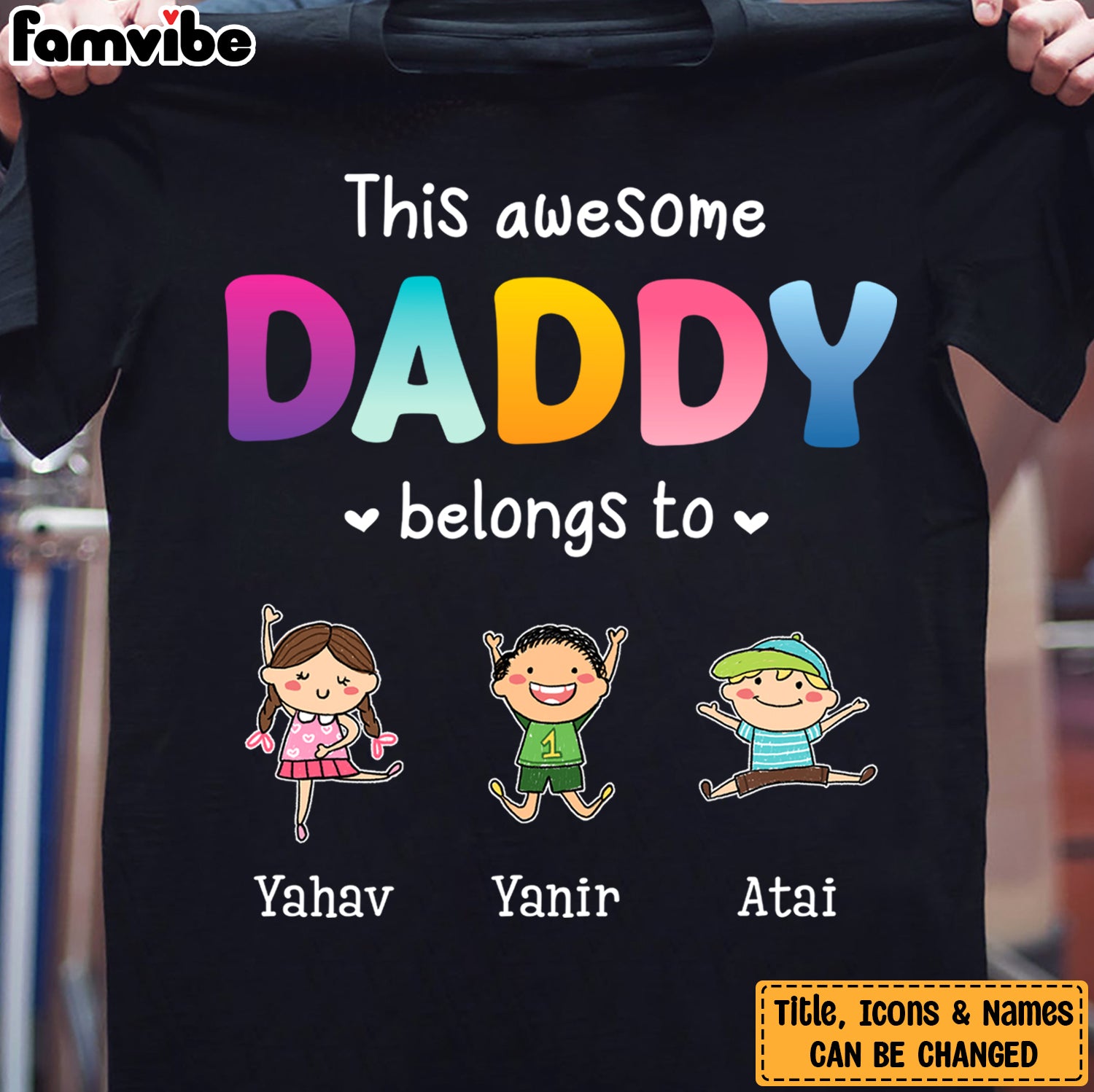 Personalized Gift for This Dad Belongs To Shirt 24192 Primary Mockup