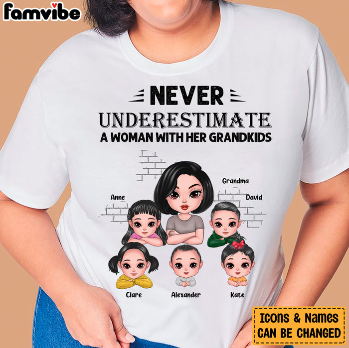 Personalized Gift For Grandma Never Underestimate A Grandma With Her Grandkids Shirt - Hoodie - Sweatshirt 24449 1