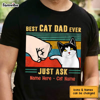 Personalized Cat Dad T Shirt MR181 73O57 thumb 1