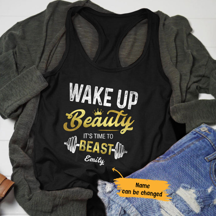 Personalized Gym Women Racerback Tank JL72 85O65 1