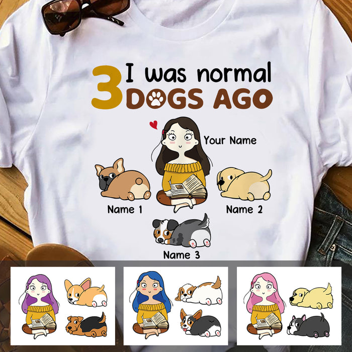 Personalized I Was Normal Dog Ago T Shirt JR292 30O47 1