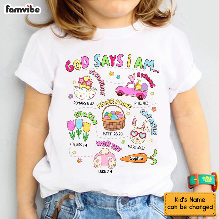 Personalized Easter Gift For Granddaughter God Says I Am Kid T Shirt - Kid Hoodie - Kid Sweatshirt 31662 1