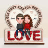 Personalized  Couple From Our First Kiss Till Our Breath Wood Plaque 22822 1