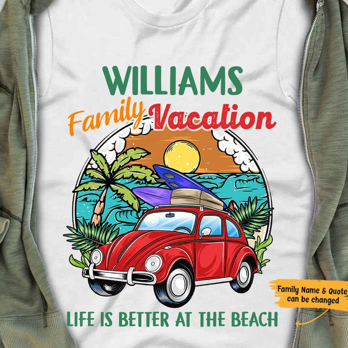 Personalized Family Beach Vacation White T Shirt JN243 95O65 1