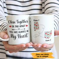 Personalized Close Together Long Distance Mug SB2422 30O47 thumb 1