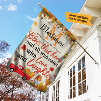 Personalized Bless This Home Thankful Fall Flag AG222 67O57 thumb 1
