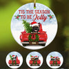 Personalized Dog Red Truck Jolly Christmas  Ornament SOB191 87O58 1