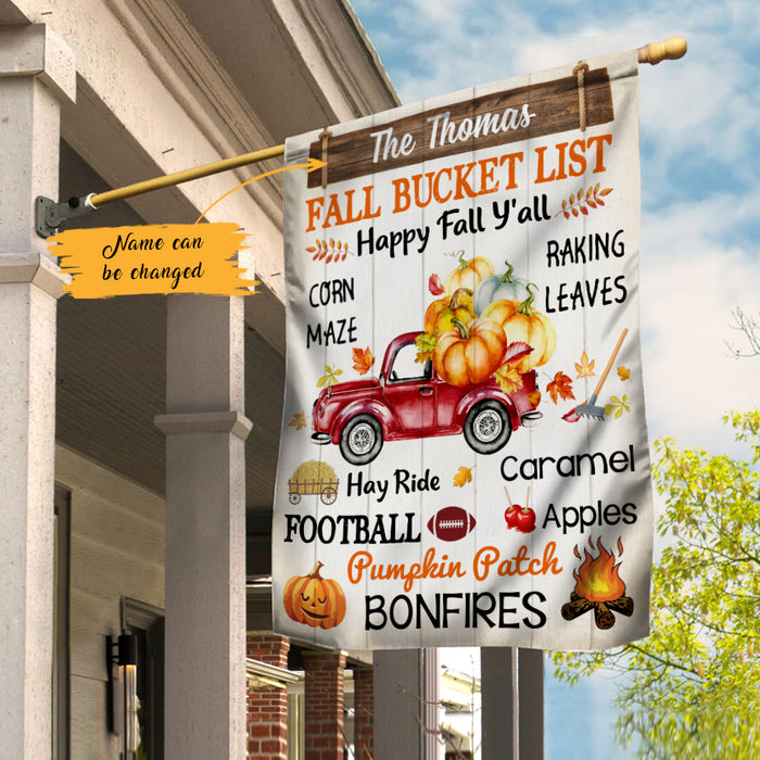 Personalized Fall Pumpkin Happy Fall Flag AG221 28O47 1