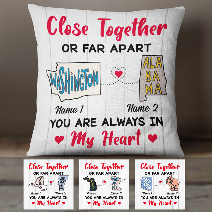 Personalized Close Together Long Distance  Pillow SB2445 30O47 1