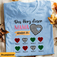 Personalized Mom Grandma Heart German Mama Oma Herz T Shirt AP125 95O47 thumb 1