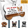 Personalized Call My Mom Bone Pet Tag NB132 30O53 1