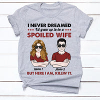 Personalized Couple Spoiled Wife T Shirt JN161 30O34 thumb 1