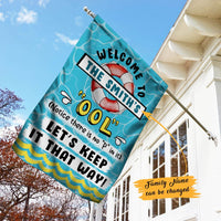 Personalized Pool Funny Garden Flag JN232 85O60 thumb 1