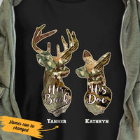Personalized Hunting Husband & Wife T Shirt JN162 95O53 thumb 1