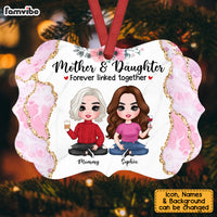 Personalized Mother & Daughter  Forever Linked Together Benelux Ornament OB143 32O53 thumb 1