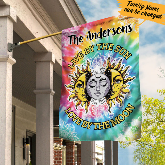 Personalized Hippie Sun And Moon Flag JL113 30O57 1