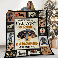 Dachshund Dog Blanket NB274 85O34 thumb 1
