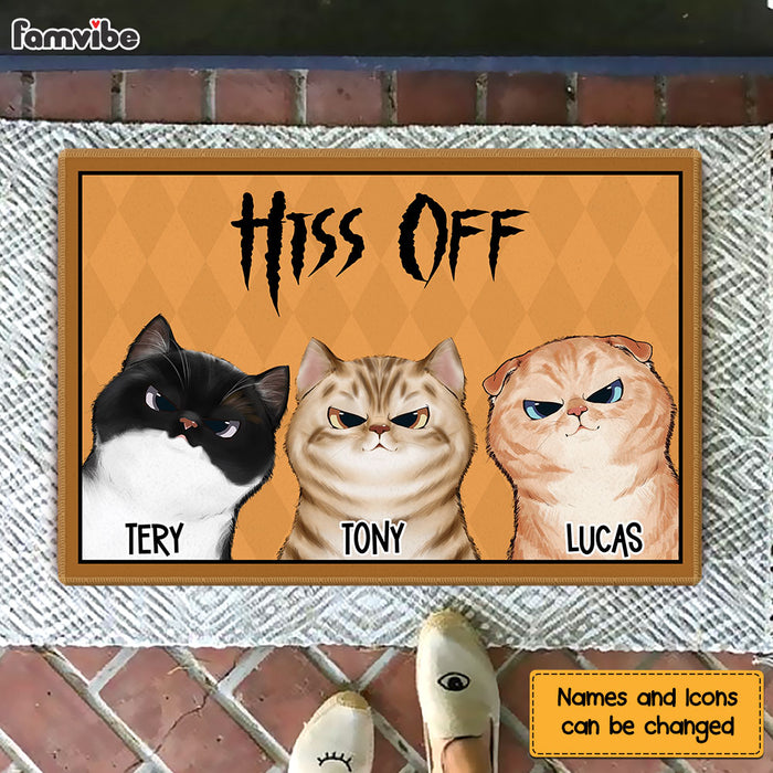 Personalized Hiss Off Cat Doormat 24835 1