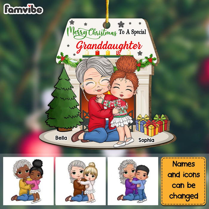 Personalized Merry Christmas To Granddaughter Ornament 29881 1