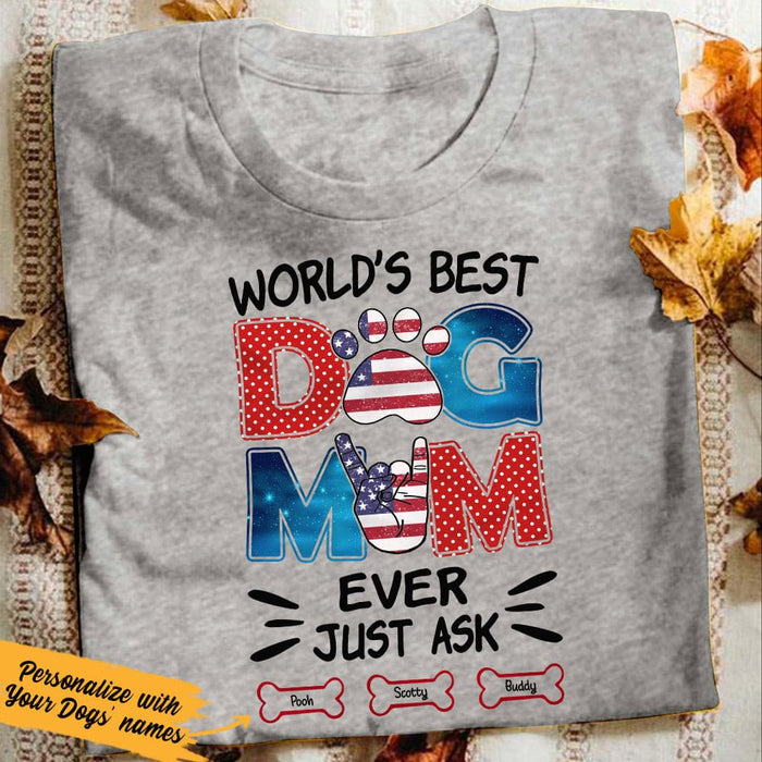 Personalized Dog Mom White T Shirt JN133 73O57 1