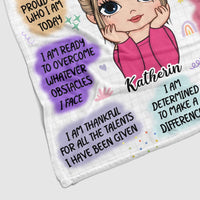 Personalized Inspiring Gift For Granddaughter Daily Affirmations Blanket 31349 thumb 1