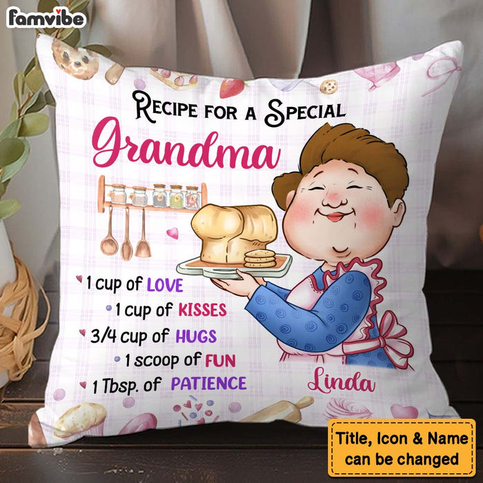 Personalized Gift Recipe For A Grandma Baking Pillow 31622 1