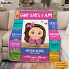 Personalized Gift For Granddaughter God Says I Am Blanket 30085 1