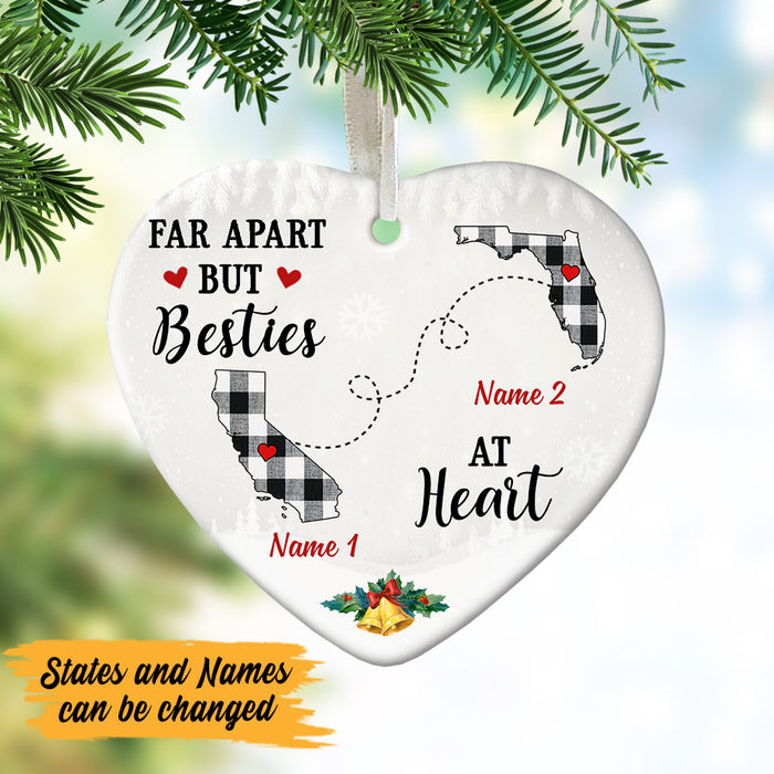 Personalized Bestie At Heart Long Distance  Ornament SB222 30O47 1
