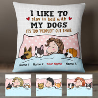 Personalized Stay In Bed With My Dog Pillow MR162 67O47 thumb 1