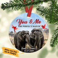 Personalized Elephant Couple  Ornament SB163 65O47 thumb 1