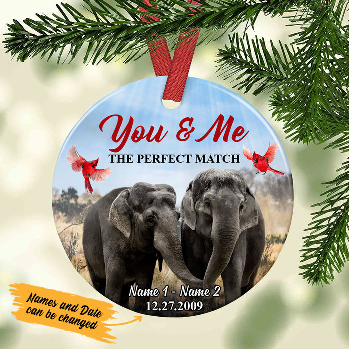 Personalized Elephant Couple  Ornament SB163 65O47 1