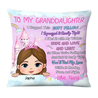 Personalized To My Granddaughter Princess Theme Pillow 30932 thumb 1